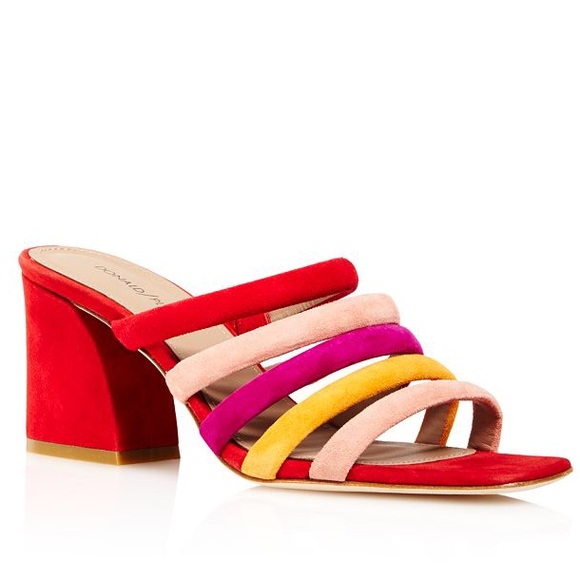 Donald Pliner WES Suede Sandals 9M 🩷❤️🧡💛